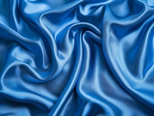 Obraz premium Close-Up Macro Photography of Silk Fabric with Elegant Folds and Smooth Fluidity, Showcasing Abstract Art and Detailed Texture