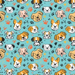 Fototapeta premium Dog pattern
