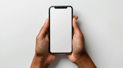 White screen phone, top view