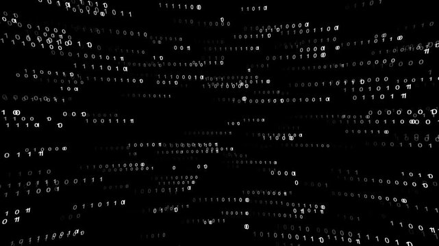 Binary Code Wave Background. Digital Binary Code Wave Animation, Number Animation. Futuristic Matrix Wave Computer Digital Number Wave Background. Computer Code Matrix matrix wireframe