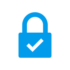 Padlock with check mark icon