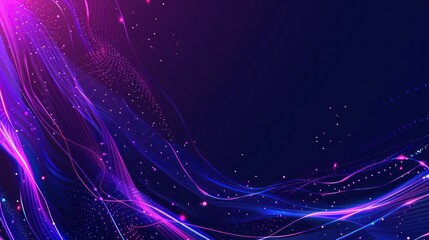 Obraz premium Abstract Glowing Waves with Particles