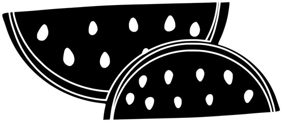 watermelon illustration food silhouette slice logo fruit icon juicy outline green sweet ripe healthy melon summer nature seed diet shape dessert cut water for vector graphic background