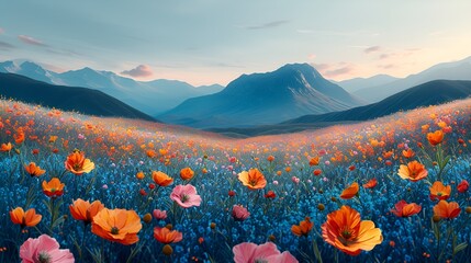 Mountains - wildflowers - inspired by the sights of western North Carolina 