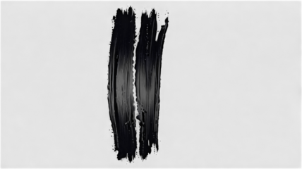 Black paint streaks. isolated transparent background