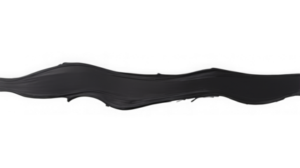 Black paint streaks. isolated transparent background