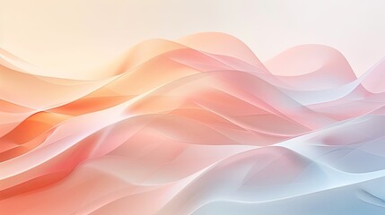 modern abstract background of frosted glass flowing with a modern translucent peach color background 