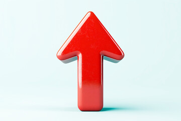 A large red arrow pointing upwards on a plain white background, symbolizing growth or progress. Generative AI
