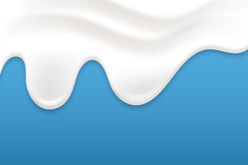 Waves of milk falling down, yogurt texture.