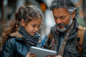 Teacher Using Digital Tablet to Engage Student in Classroom Discussion