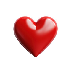 Obraz premium Red heart isolate on transparent png. 