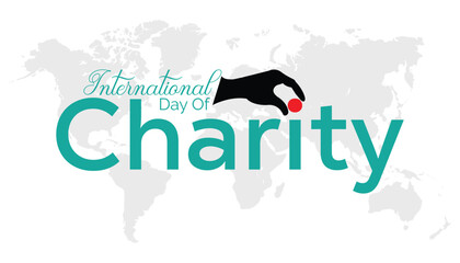 International Day of Charity is observed every year on September. banner design template Vector illustration background design.