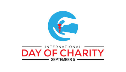 International Day of Charity is observed every year on September. banner design template Vector illustration background design.