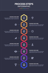 Process Workflow 8 Steps Modern Design Template for Infographics	