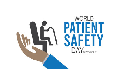 world patient safety day is observed every year on September. banner design template Vector illustration background design.