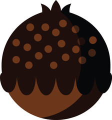 Chocolate cake vector illustration