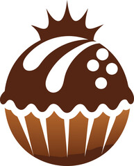Chocolate cake vector illustration