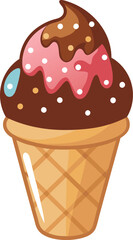 Chocolate cake vector illustration