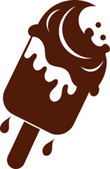 Chocolate cake vector illustration