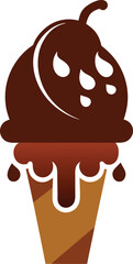Chocolate cake vector illustration