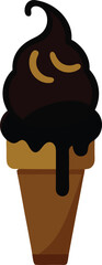 Chocolate cake vector illustration
