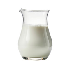 Jug of milk isolate on transparent png.
                        