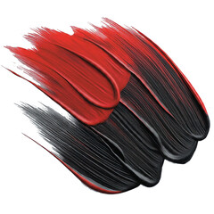 matt oil paint strokes isolated on a white background