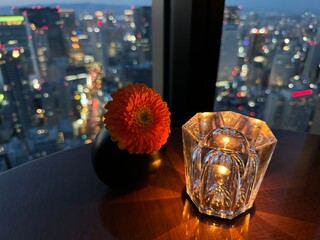 コンラッド大阪　エグゼクティブラウンジからの夜景