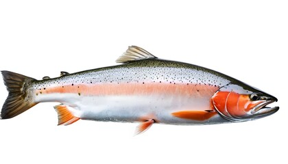 Obraz premium fish on white background, salmon fish isolated on white background
