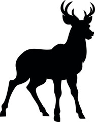 Deer silhouettes vector illustration