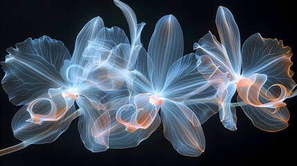 Obraz premium Flowing Ethereal Lights - Magical Abstract Digital Artwork Design
