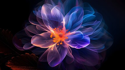 Mesmerizing Psychedelic Fractal Flower Digital Artwork with Vibrant Cosmic Illumination