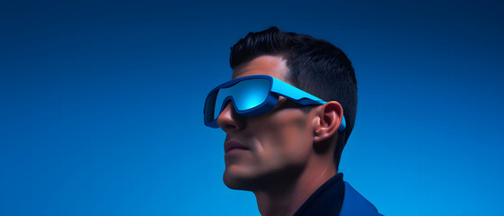 Man in Virtual Reality Headset