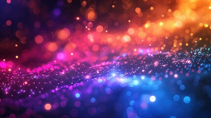 Obraz premium Abstract digital art with colorful bokeh effect