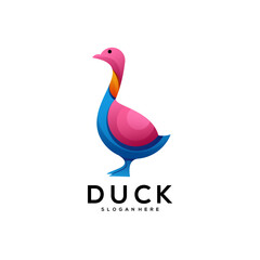 A colorful duck logo with the word Duck written below it