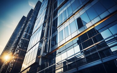 Obraz premium Modern Office Building with Glass Exterior