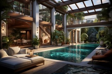 Luxury House with Indoor Pool and Garden