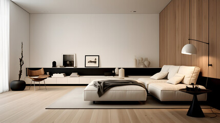 Minimalist Bedroom with Wooden Furniture