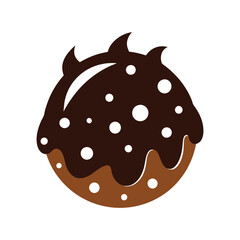 Chocolate cake vector  illustration