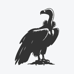 Majestic Vulture Silhouette, A Symbol of Nature's Power and Grace