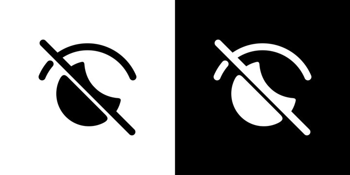 Sensitive content, crossed eye icon. Violence, sexuality, disability and vulgarity sign symbol