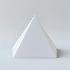 Sleek White Geometric Pyramid for Modern Product Presentation