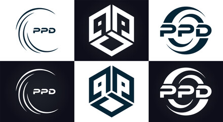 PPD logo. P P D design. White PPD letter. PPD, P P D letter logo design. P P D letter logo design in GOLD, GOLDEN LOGO, THREE, style. letter logo set in one artboard. P P D letter logo vector design.