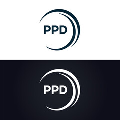 PPD logo. P P D design. White PPD letter. PPD, P P D letter logo design. P P D letter logo design in GOLD, GOLDEN LOGO, THREE, style. letter logo set in one artboard. P P D letter logo vector design.