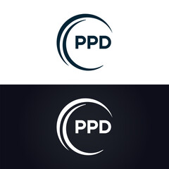 PPD logo. P P D design. White PPD letter. PPD, P P D letter logo design. P P D letter logo design in GOLD, GOLDEN LOGO, THREE, style. letter logo set in one artboard. P P D letter logo vector design.