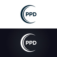 PPD logo. P P D design. White PPD letter. PPD, P P D letter logo design. P P D letter logo design in GOLD, GOLDEN LOGO, THREE, style. letter logo set in one artboard. P P D letter logo vector design.
