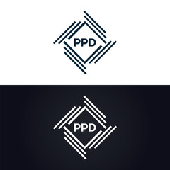 PPD logo. P P D design. White PPD letter. PPD, P P D letter logo design. P P D letter logo design in GOLD, GOLDEN LOGO, THREE, style. letter logo set in one artboard. P P D letter logo vector design.