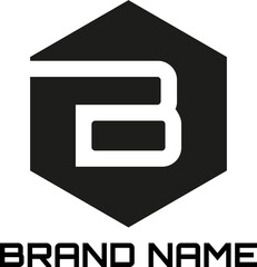 B letter parcel icon logo design