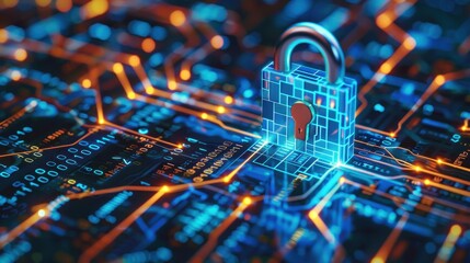 Enhanced Security: Digital Padlock Ensuring Safe Encrypted Connection