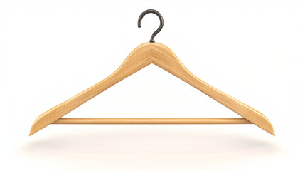 wooden hanger. white background, Ai generated Images